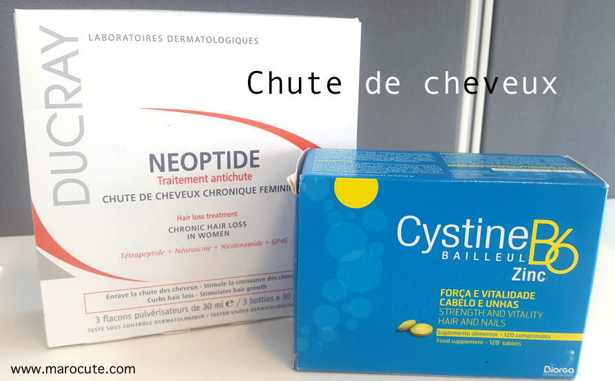 Chute de cheveux : Cystine B6 et Neoptide | Marocute